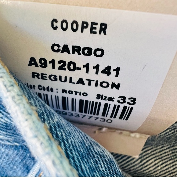 AGOLDE COOPER WIDE LEG CARGO JEANS SIZE 33 NWT Retail $285 - Picture 5 of 11